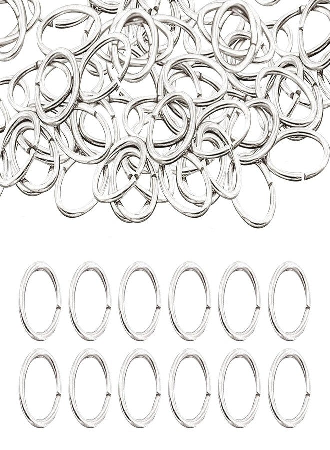 CHGCRAFT حلقة قفز من الفولاذ المقاوم للصدأ CHGCRAFT 500 قطعة حلقات قفز بيضاوية حلقات قفز مفتوحة للنساء من الفولاذ المقاوم للصدأ غير سهلة الحساسية حلقات مغلقة ولكن غير ملحومة 18 قياس، 9.6x6.5x1 مم - Image 1