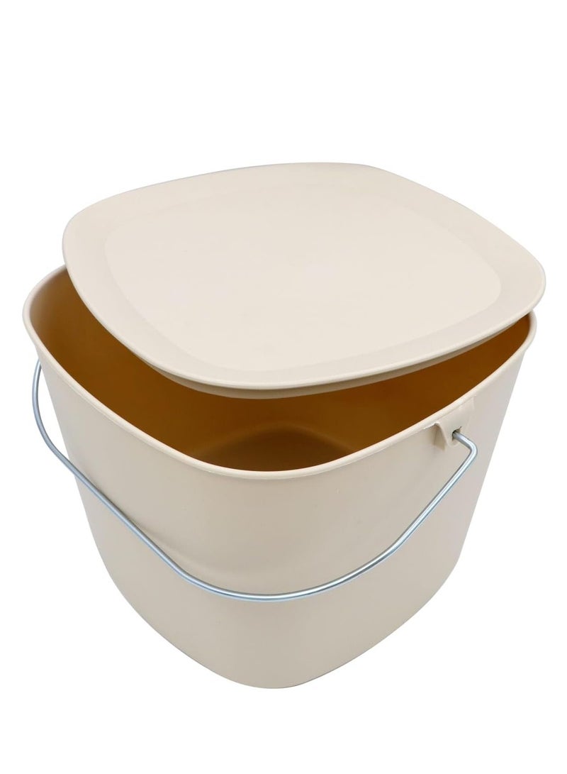 5Pcs Bathroom Set | Laundry Bucket + 20 L Bucket - Trash Can 10L + Mini Basket and Toilet Brush | Bathroom Set |Bath Set for Bathroom | (Multicolor) - Image 3