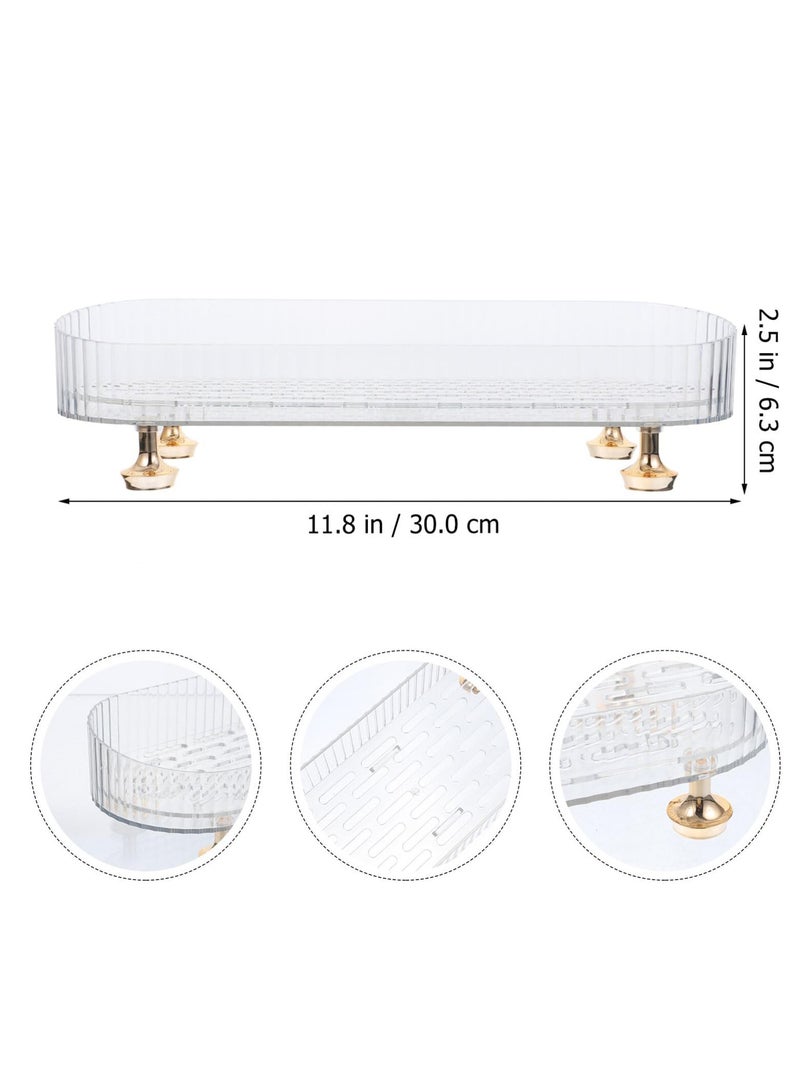 Elegant Makeup and Perfume Organizer Tray, Stylish Bathroom Countertop and Vanity Storage for Skincare and Cosmetics - Image 5