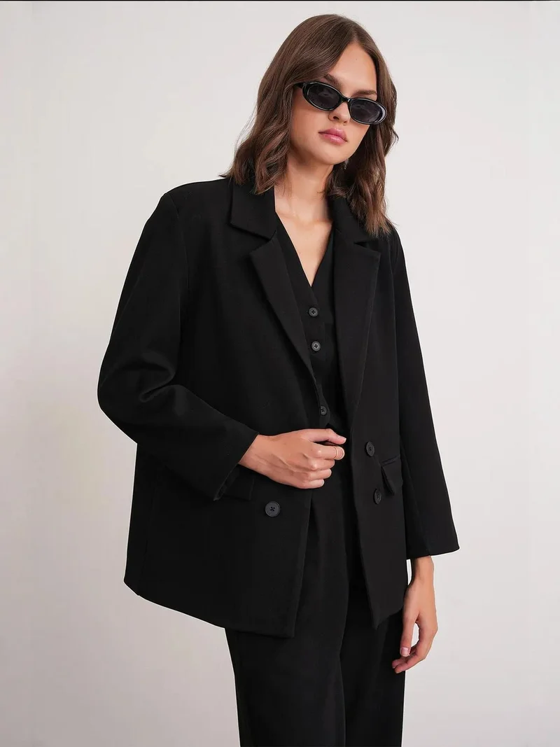 ميكسراي بليزر ميكسراي بأكمام طويلة وجيوب