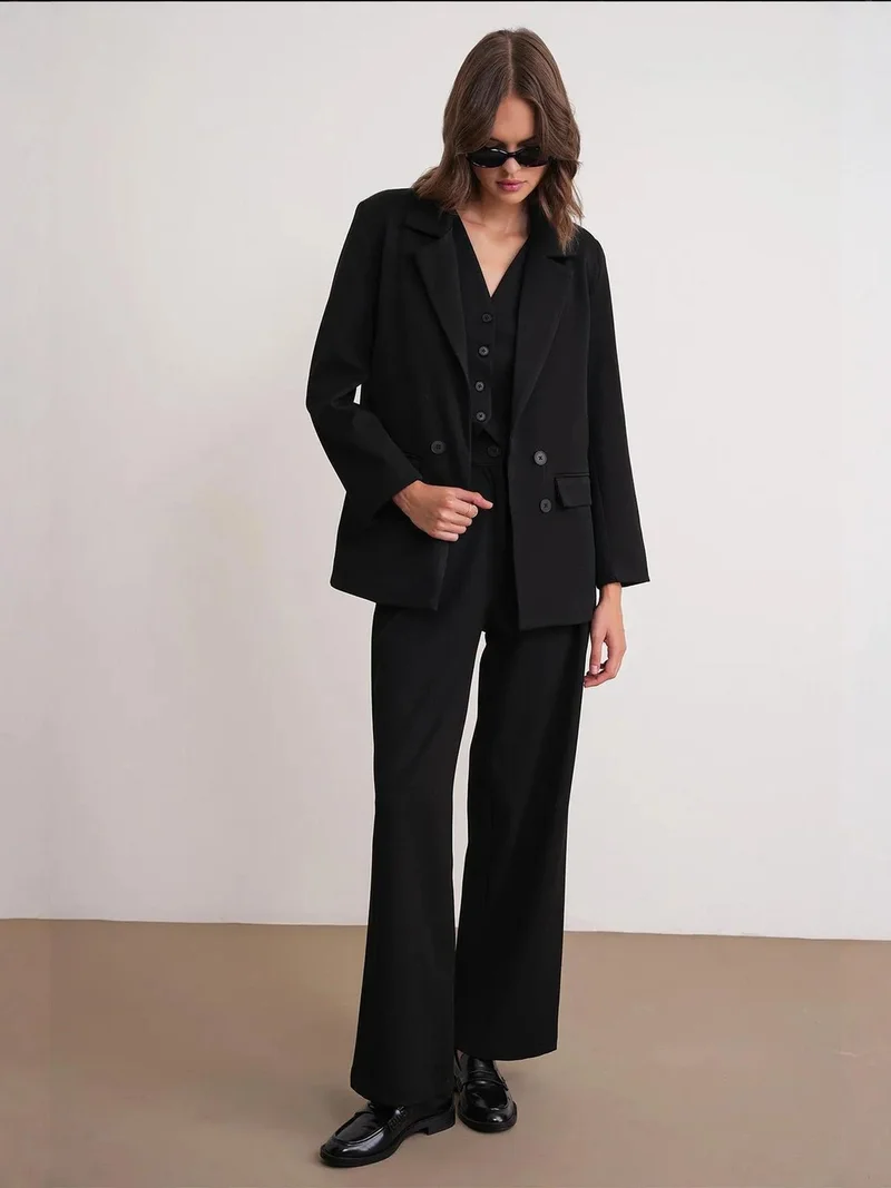 ميكسراي بليزر ميكسراي بأكمام طويلة وجيوب