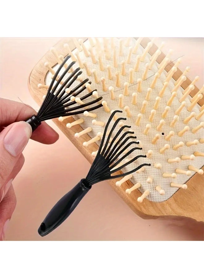 LANGMANNI 2pcs/set Air Cushion Comb Cleaning Brush, Comb Hair Cleaner, Cleaning Tools, Massage Comb Cleaning Brush, Comb Cleaning Supplies - Image 1