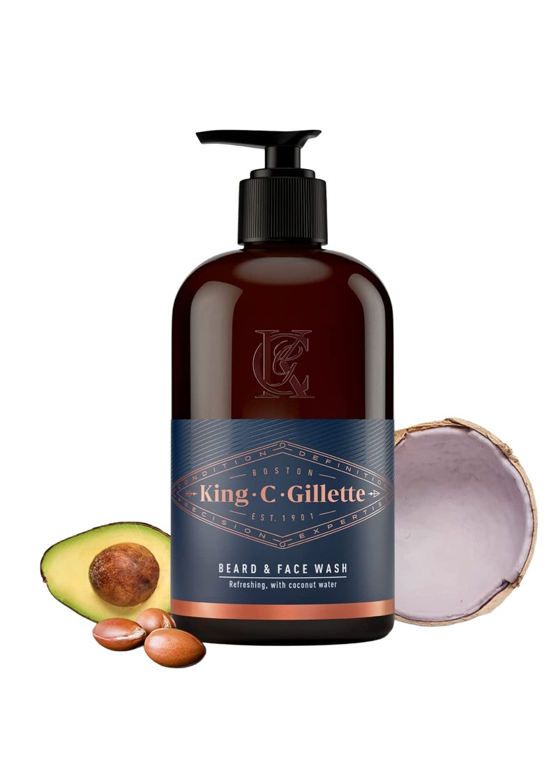 Gillette Beard and Face Wash with Coconut Water Argan Oil and Avocado Oil 350ml - Image 1