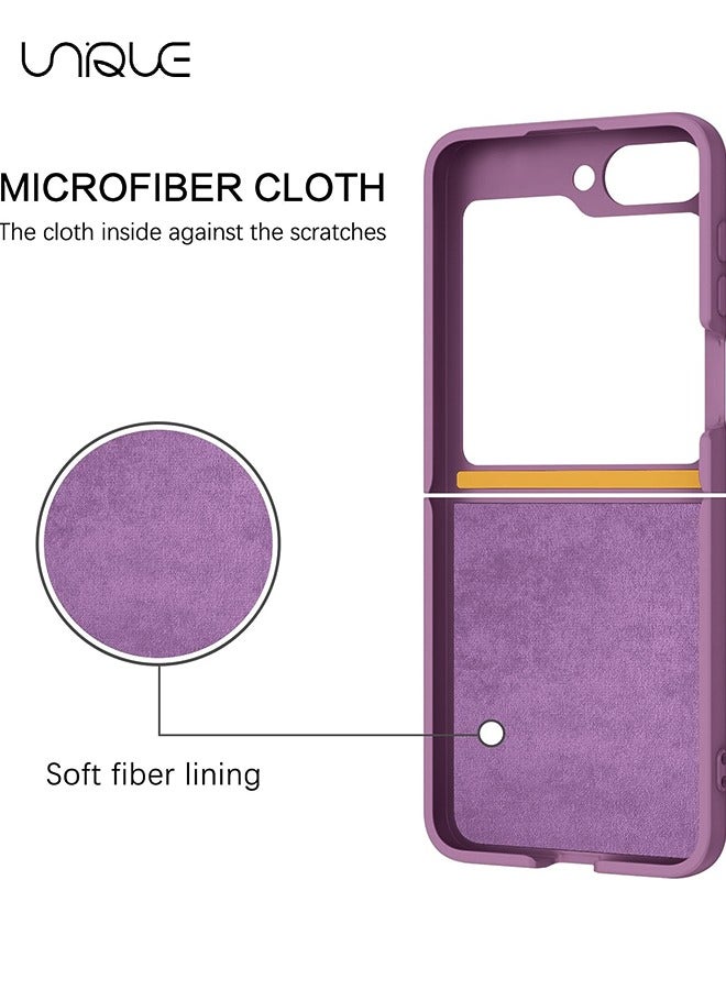 Unique For Samsung Galaxy Z Flip 6 Case - with Ring Stand Shockproof Full Body Protection Phone Case for Galaxy Z Flip 6 5G 6.7 Inch - Purple - Image 2