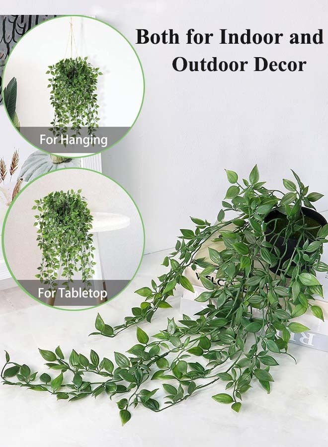 ثمانية فيبيهاوس نباتات صناعية ورد صناعي نبته صناعيه 1 عبوة نباتات معلقة مزيفة نباتات اصطناعية صغيرة معلقة نباتات ماندارا صناعية فو نباتات ماندارا لديكور رف مكتب غرفة المعيشة نباتات زينة صناعية نباتات مكتب - Image 4