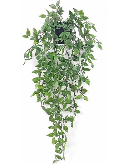 Fake Hanging Plants Artificial Small Potted Plants Mandala Leaves Faux Vines Indoor Greenery Plant for Living Room Shelf Decor