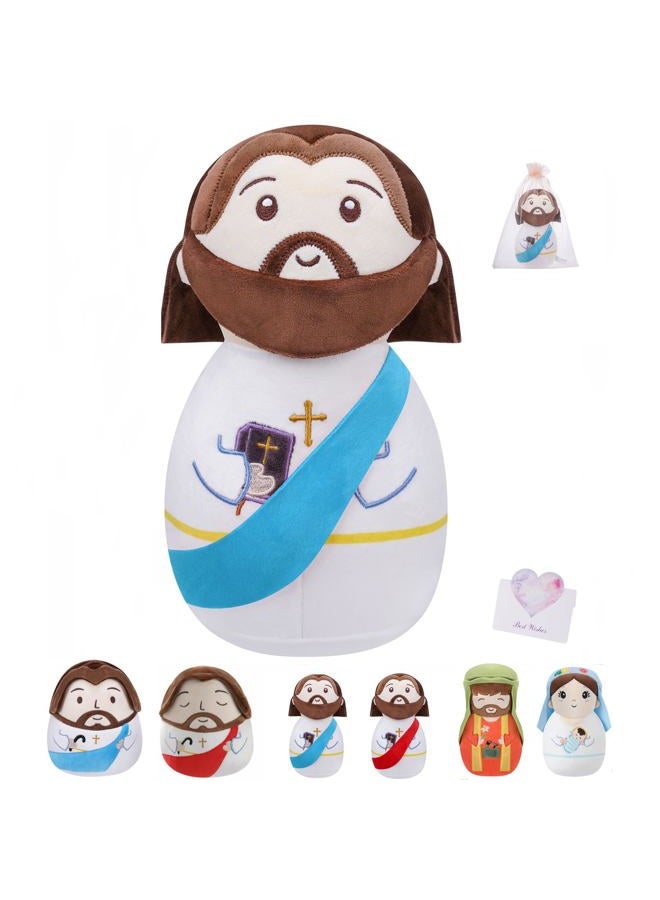 LeYoHa Christian Jesus Stuffed Bible Plush - Classic Religious Savior My Friend Jesus Plush Doll Toys with Smile Religious, Party Favors Gift for Kids, 10 Inch - Image 1