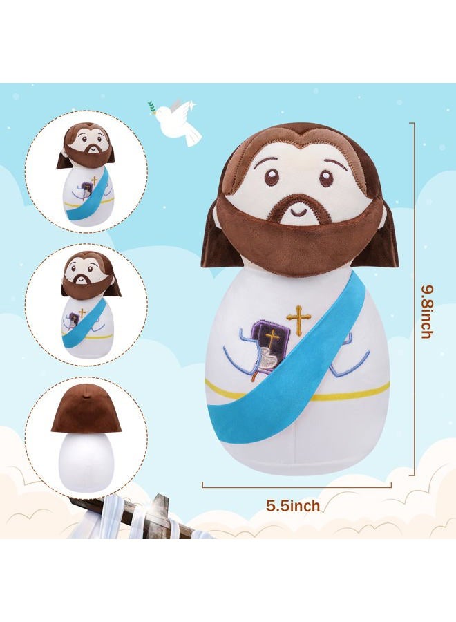 LeYoHa Christian Jesus Stuffed Bible Plush - Classic Religious Savior My Friend Jesus Plush Doll Toys with Smile Religious, Party Favors Gift for Kids, 10 Inch - Image 3
