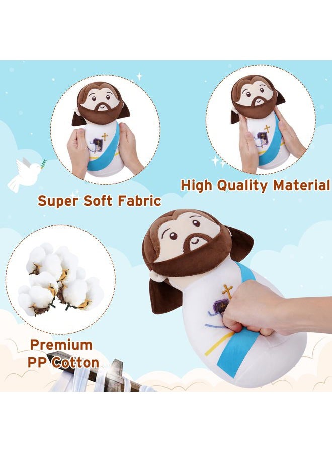 LeYoHa Christian Jesus Stuffed Bible Plush - Classic Religious Savior My Friend Jesus Plush Doll Toys with Smile Religious, Party Favors Gift for Kids, 10 Inch - Image 4