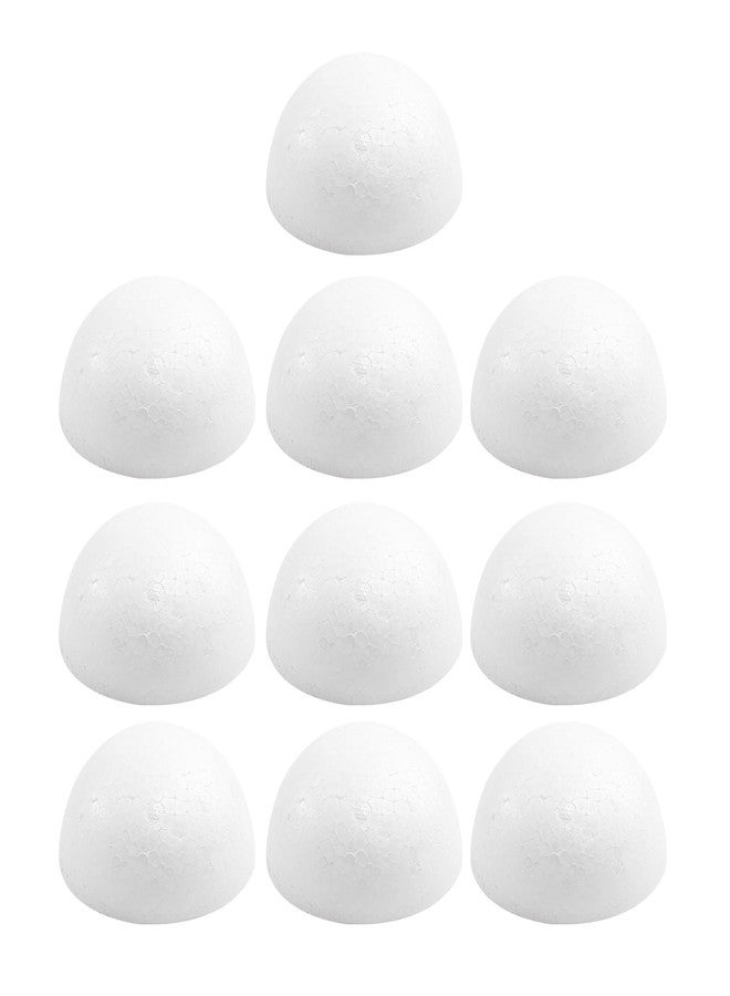 Crafjie 10PCS 3 Inchs Half Foam Balls White Half Round Polystyrene Foam Balls Craft Supplies Hemispherical Christmas Craft Ballfor DIY Home Craft Project and Art Decoration - Image 1