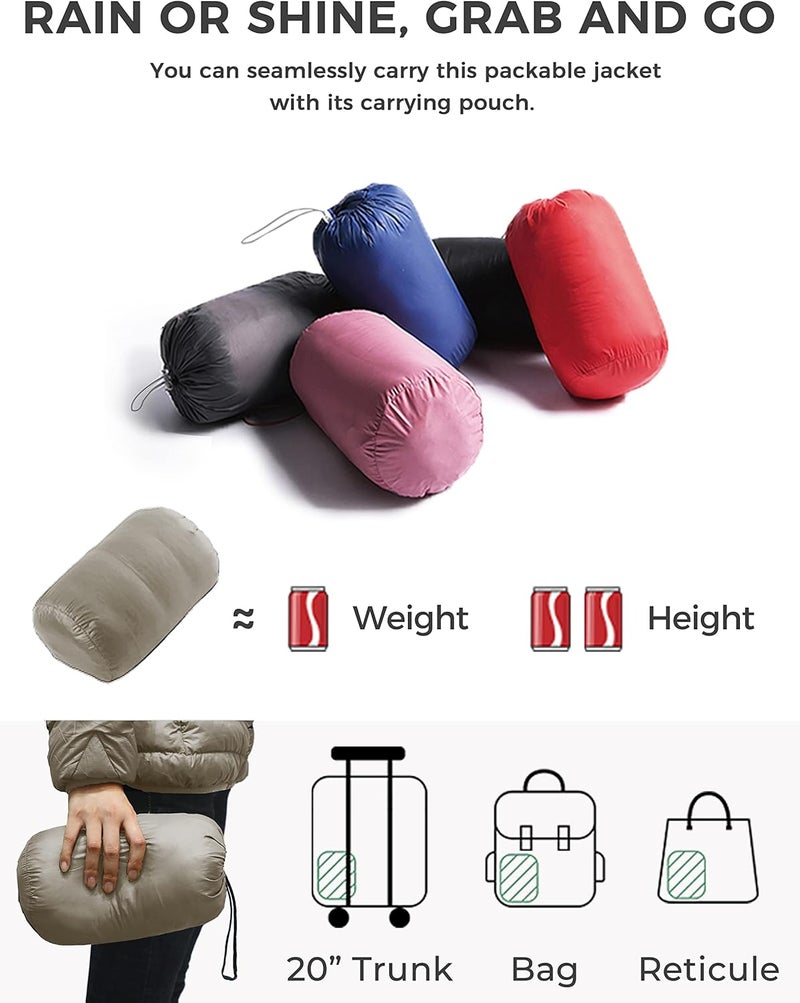 Wantdo Women's Hooded Packable Ultra Light Weight Short Down Jacket - Light Khaki - Image 4