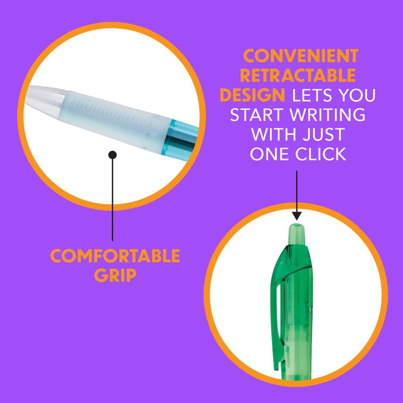 BIC Intensity Clic Black Gel Pens, Medium Point (0.7mm), 12-Count Pack, Retractable Gel Pens With Comfortable Grip (packaging may vary) - Image 5