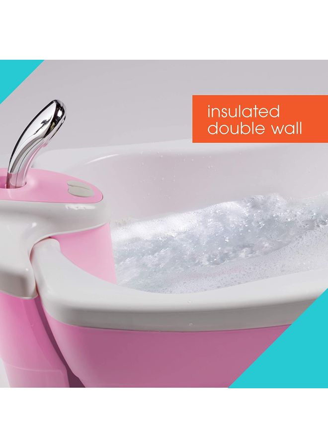 summer infant Bubbling Spa And Shower Bath Tub, Newborn, Checkers, Pink - SI 18935 45.7x25.4x73.7 cm - Image 5