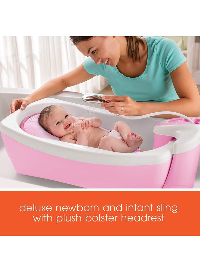 summer infant Bubbling Spa And Shower Bath Tub, Newborn, Checkers, Pink - SI 18935 45.7x25.4x73.7 cm - Image 3