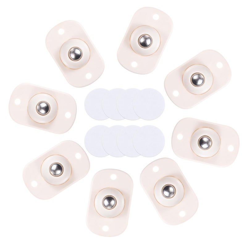 8Pcs Self Adhesive Swivel Storage Box Casters Sticky Furniture Wheels For Home Organization - Image 2