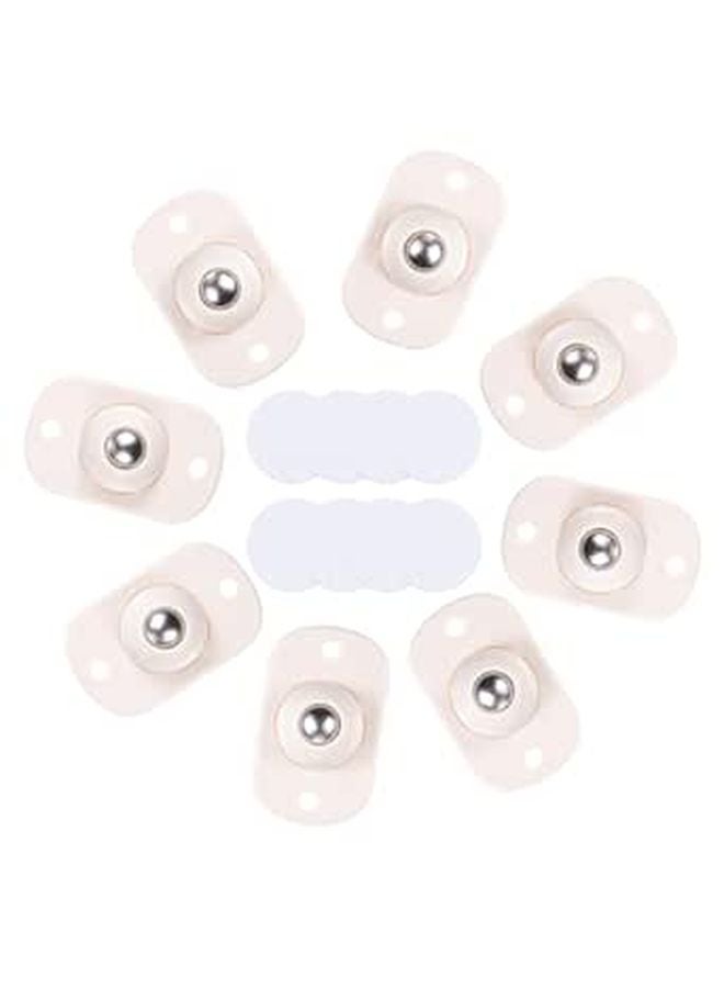 8Pcs Self Adhesive Swivel Storage Box Casters Sticky Furniture Wheels For Home Organization - Image 1