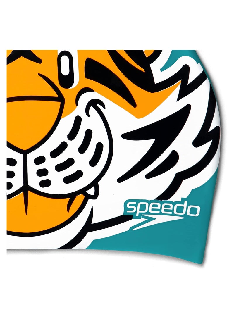 سبيدو قبعة سباحة من السيليكون ذات طابع مطبوع للصغار - Image 3