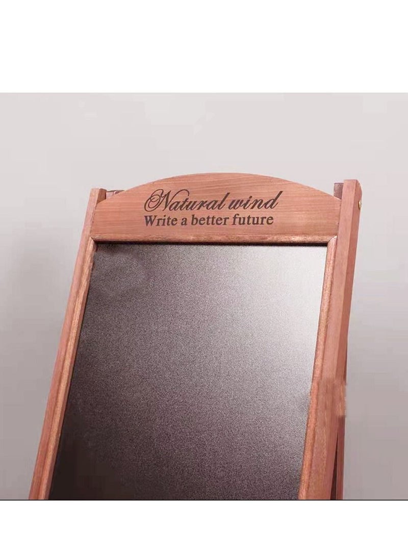 LINGWEI Wooden Hand Writing Black Board Drawing Board with Flower Pot Holder Free Standing Display Stand Chalk Board Ideal For Restaurants Menu Wedding Party - Image 4