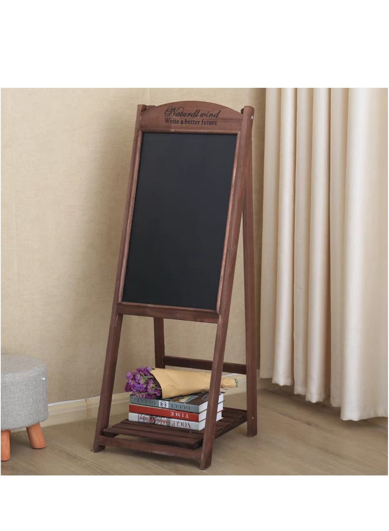 LINGWEI Wooden Hand Writing Black Board Drawing Board with Flower Pot Holder Free Standing Display Stand Chalk Board Ideal For Restaurants Menu Wedding Party - Image 5