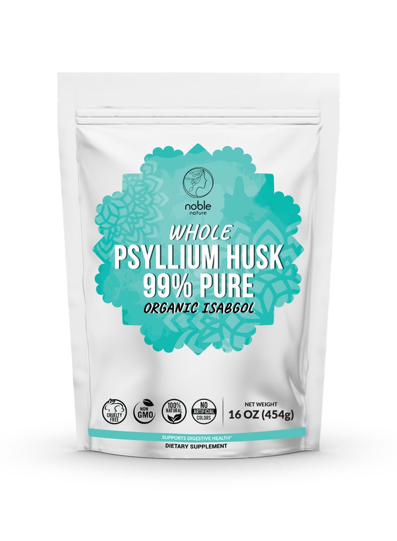 noble nature Psyllium Husk Powder-(16oz/454g) | 99% Pure Isabgol for Digestive Health - Image 1