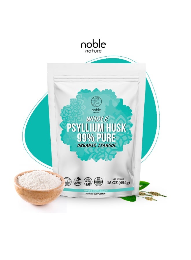 noble nature Psyllium Husk Powder-(16oz/454g) | 99% Pure Isabgol for Digestive Health - Image 2