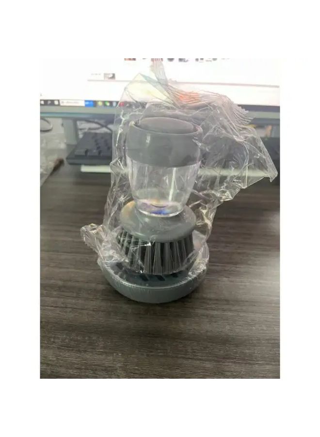 فرشاة تنظيف الأواني اليدوية الرمادية مع آلية الضغط لتنظيف موزع السائل - Image 4