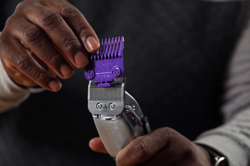 Andis 560997 OG Master Dual Magnet Attachment Clipper Guard Set, 5-Pack, Purple - Image 5