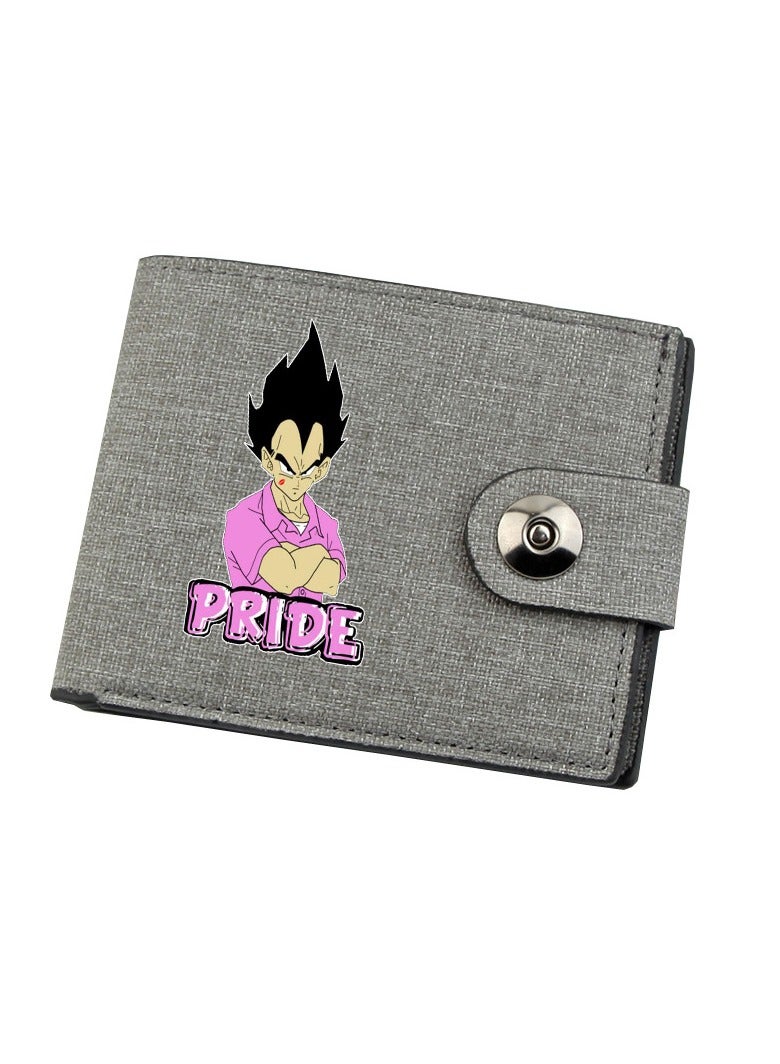 KUYING Anime Dragon Ball Short Wallet Snap Wallet 