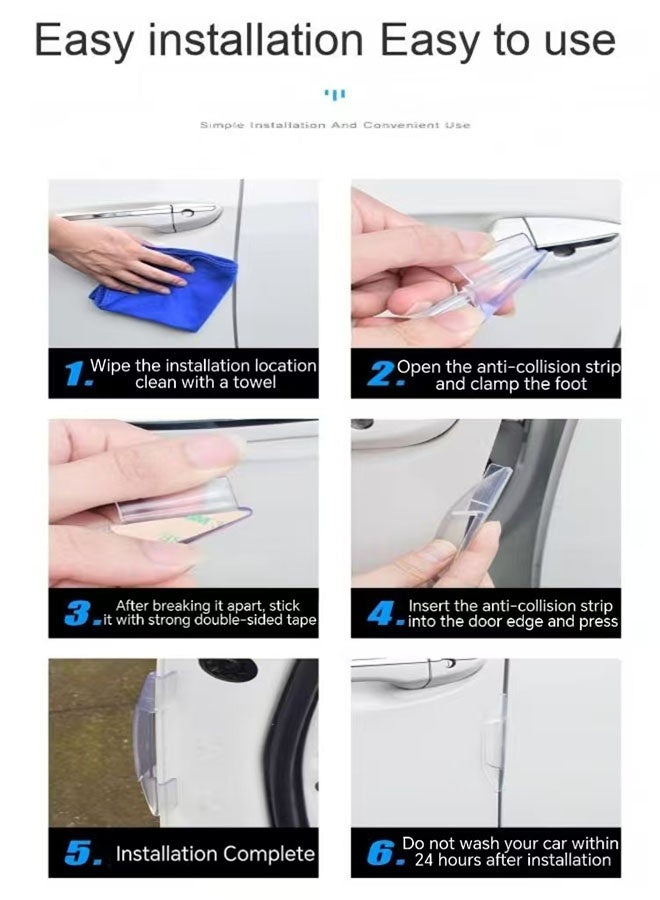 شرائط شفافة مطورة لحواف أبواب السيارة 🚘 واقيات مدمجة ضد الصدمات والخدوش - Image 3