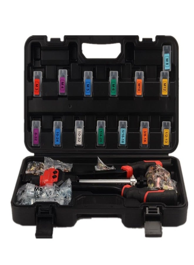 FLZOSPER 155PC Hand Rivet Nut Tool Kit, Professional Nutsert Tool Kit with 14 Metric Sizes - Image 1