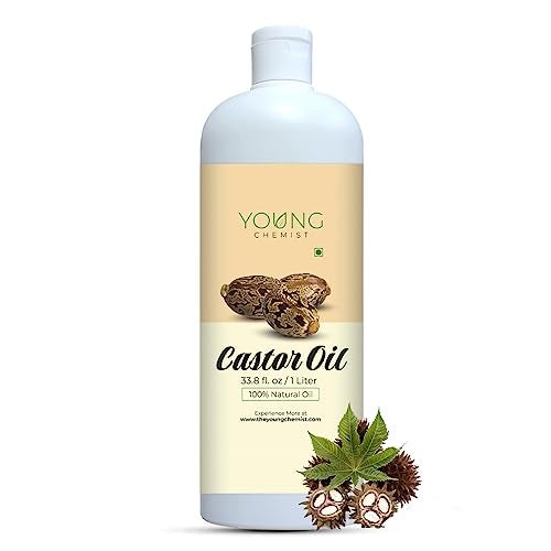 Young Chemist Cold Pressed Virgin Castor Oil | Arandi Tel | For Hair Growth, Nail cuticles, Eyelash, Eyebrows | Suitable For All Hair Types | Edible | 1 Litre - Image 1