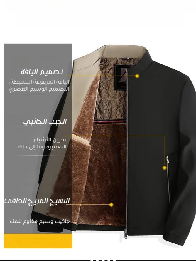 Men's Winter Windproof Padded Jacket Warm Thickened Outerwear for Middle-Aged and Elderly - Image 5