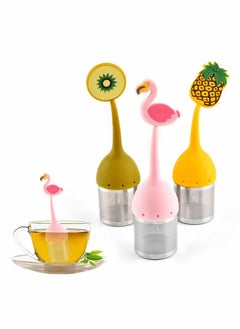 304 Stainless Steel Tea Infuser Set, Loose Leaf Strainer with Silicone Handle, Perfect for Brewing Tea, 3 Pack