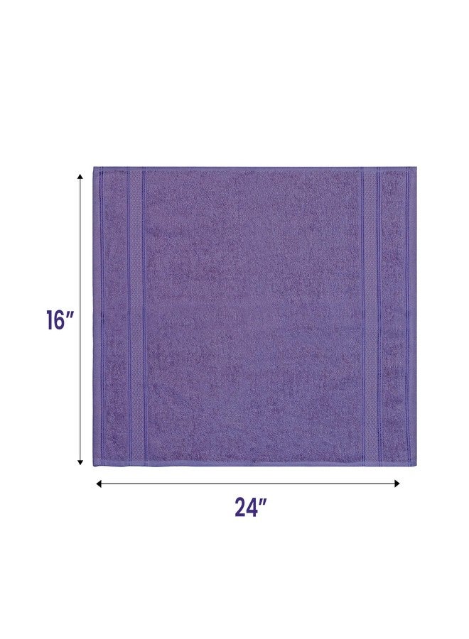 Casa Lino 100% Cotton Hand Towels for Bathroom - Soft, Highly Absorbent & Quick Dry Kitchen Towels - Gym Towel Set - Travel Towel Set - 24" x 16" - Pack of 4 - (Lavender) - Image 3