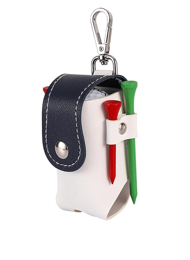 Generic Golf Waist Bag, PU Leather Golf Ball Holder With Clip Portable Golf T-Shirt Bag Golfer Mini Waist Bag For Men Women. - Image 1