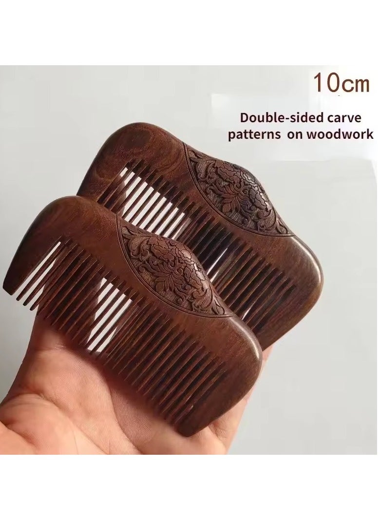 Goolsky Pocket Wooden Comb Natural Black Gold Sandalwood Super Narrow Tooth Wood Combs No Static Lice Beard Comb Hair Styling  - Image 4