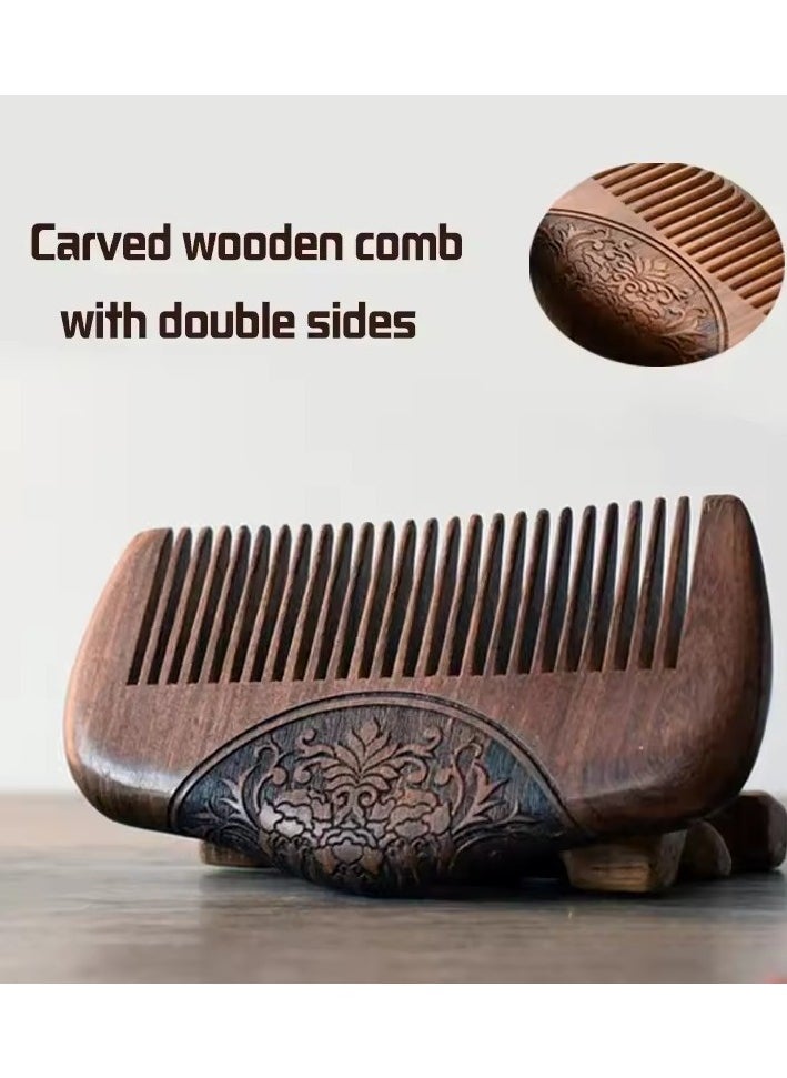 Goolsky Pocket Wooden Comb Natural Black Gold Sandalwood Super Narrow Tooth Wood Combs No Static Lice Beard Comb Hair Styling  - Image 5