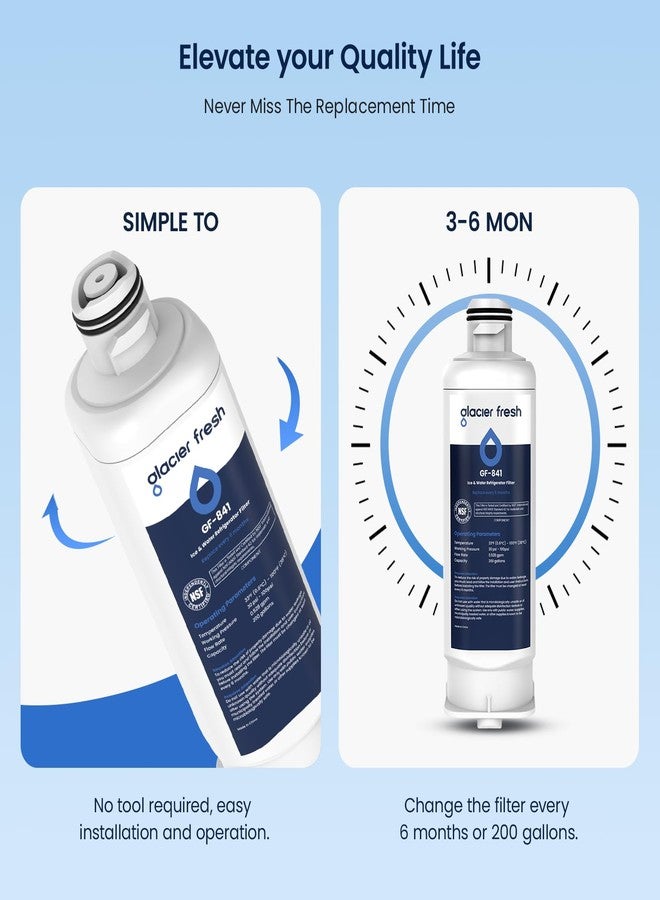 GLACIER FRESH فلتر مياه ثلاجة بديل من جلاسير فريش DA97-17376B لثلاجات سامسونج HAF-QIN/EXP، HAF-QIN، DA97-08006C، RF23M8070SG، RF23M8070SR، RF23M8090SG، RF23M8090SR، (عبوة واحدة) - Image 5