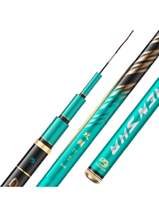 Shark Shensha Gonghu 6.3-meter Fishing Rod, Handheld, Ultra-light, Ultra-hard Carbon Fiber, 28-section, Lake Fishing Rod, Carp Rod, Fishing Tackle - Image 1