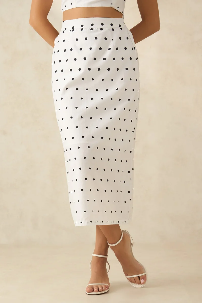 Virgio Virgio Women Cotton Midi Length Printed Skirt