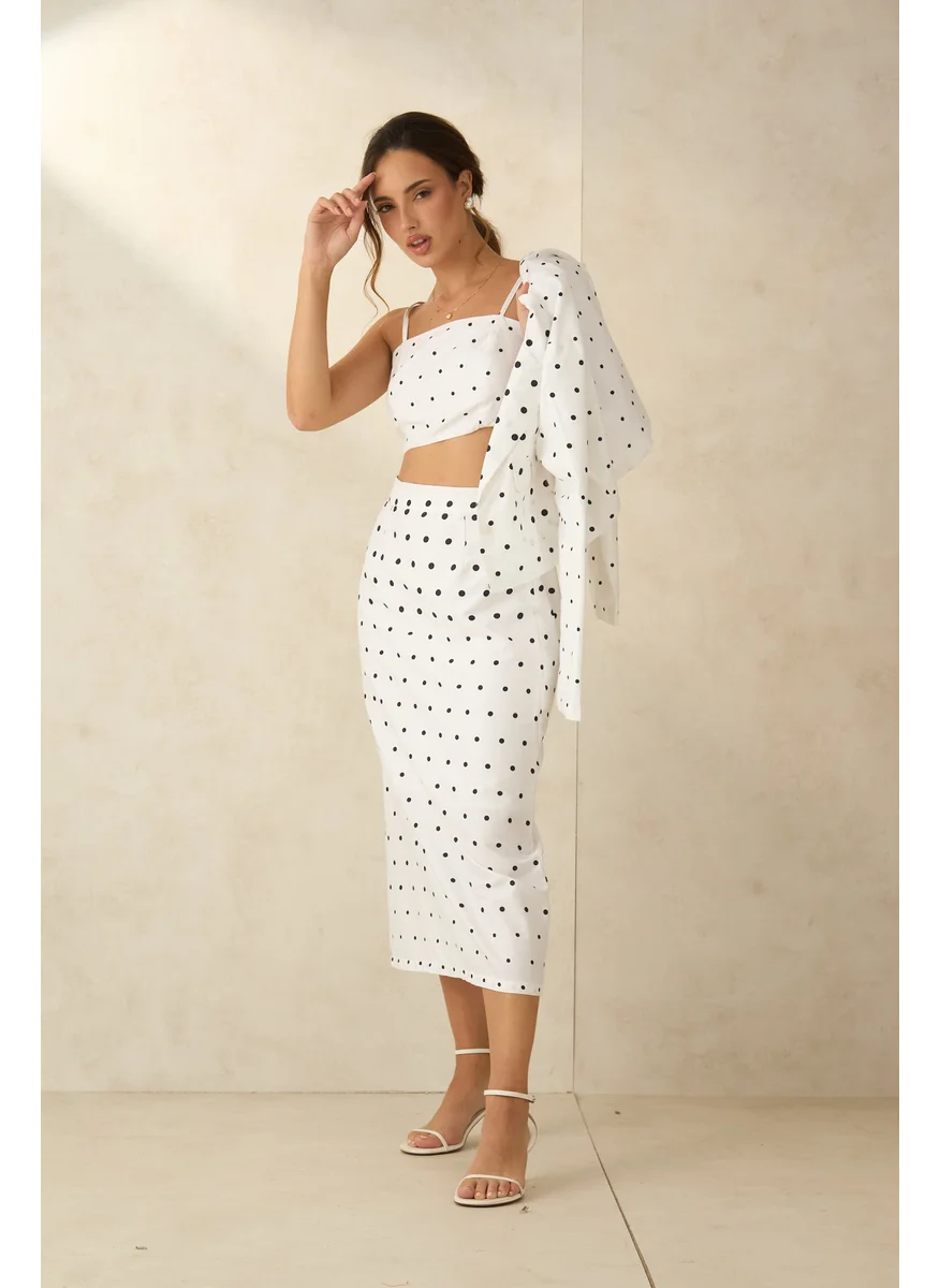 فيرجيو Virgio Women Cotton Midi Length Printed Skirt
