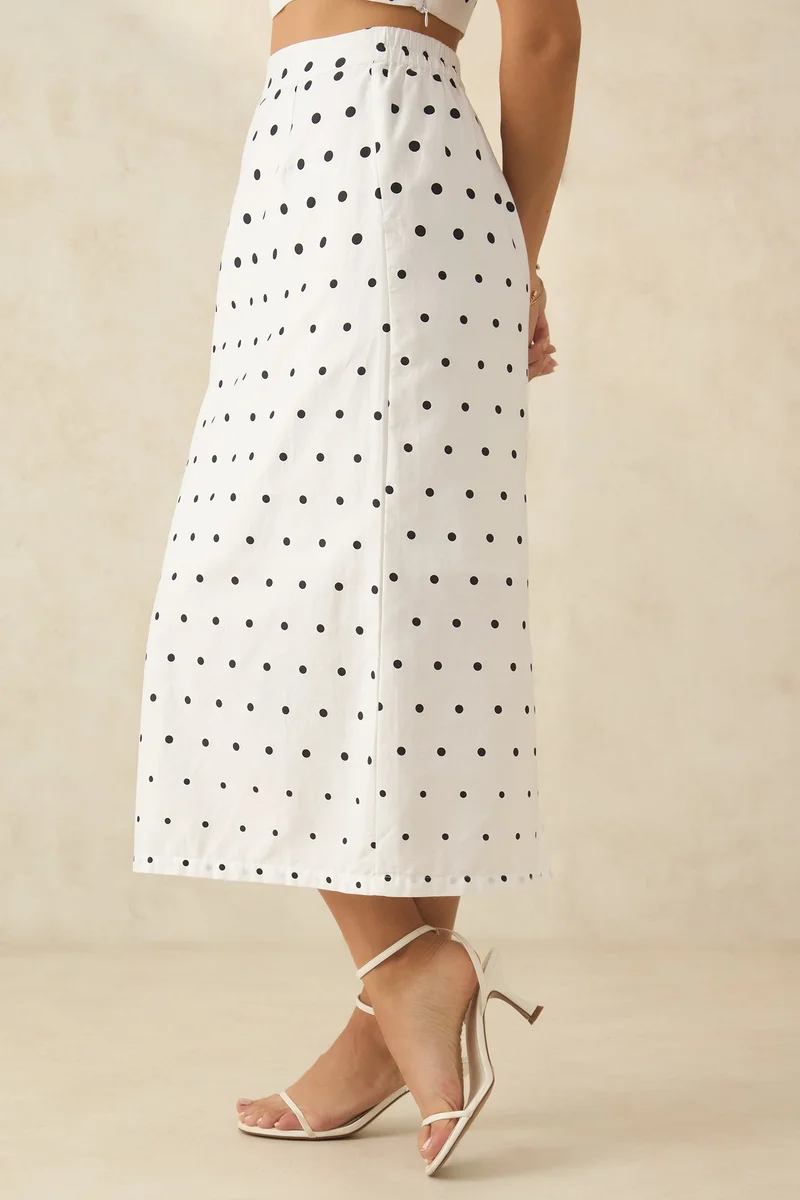 Virgio Virgio Women Cotton Midi Length Printed Skirt