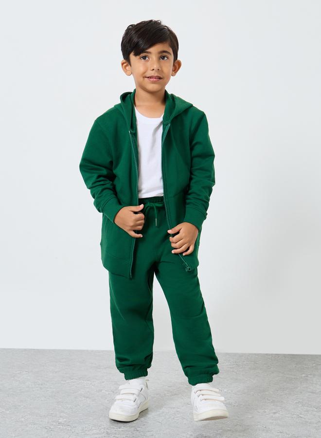 ستايلي جوجرز قطن أخضر بجيوب وأساور - Image 2