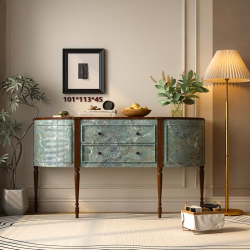 Boobest ورق جدران لامع من بوبست 15.74"x196" بتصميم رخام أخضر داكن قابل للإزالة - Image 3