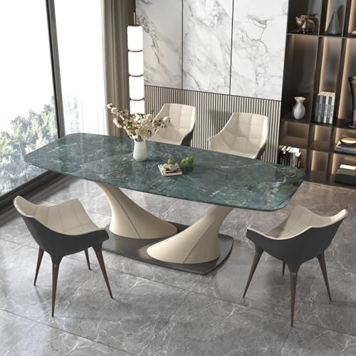 Boobest ورق جدران لامع من بوبست 15.74"x196" بتصميم رخام أخضر داكن قابل للإزالة - Image 4