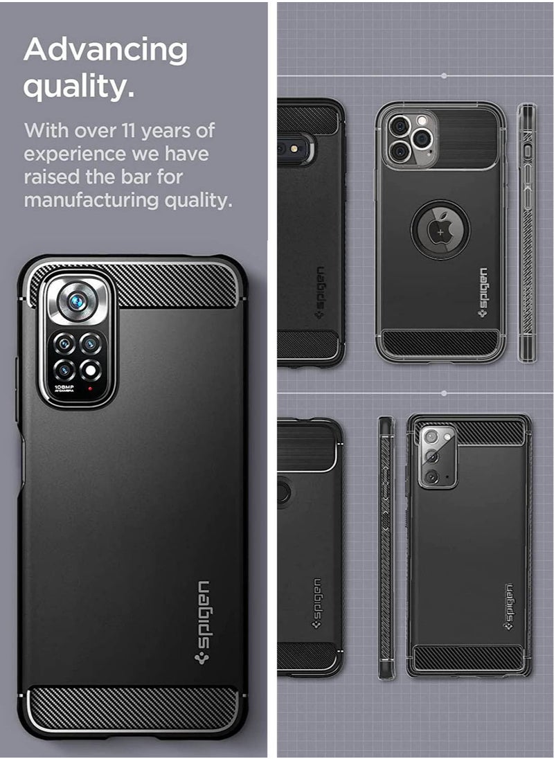 Spigen - Rugged Armor for Xiaomi Redmi Note 11 / 11S Case Cover - Matte Black - Image 1
