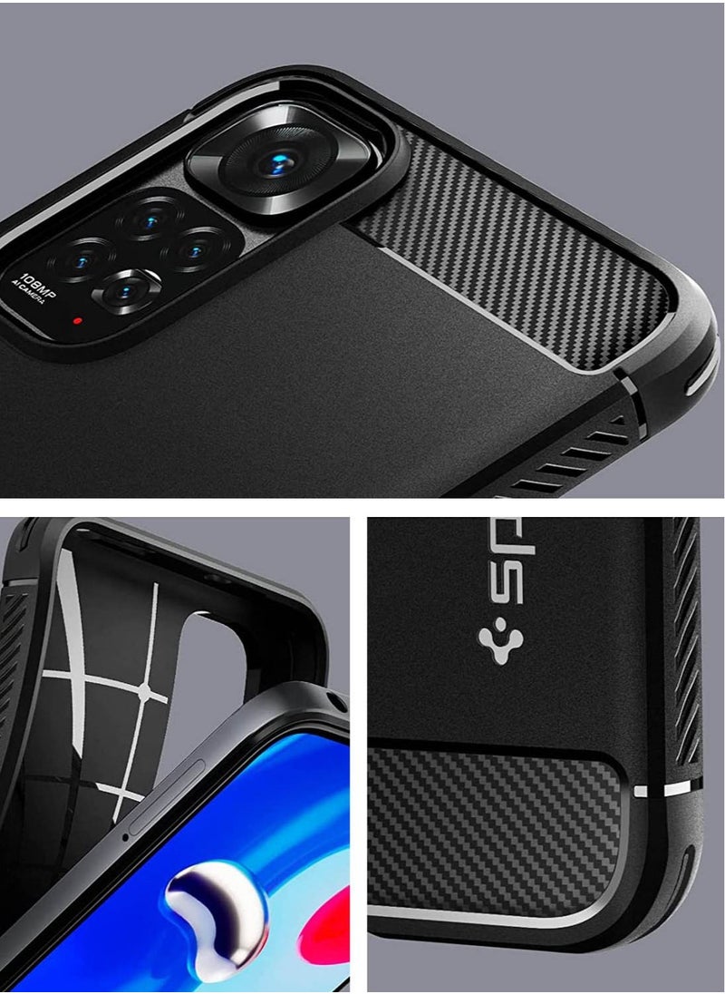 Spigen - Rugged Armor for Xiaomi Redmi Note 11 / 11S Case Cover - Matte Black - Image 1