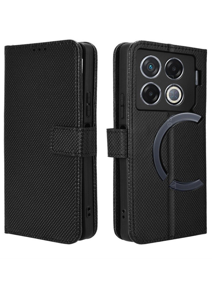 general Case for Infinix GT 20 Pro 5G, Soft PU Leather for Flip Case Covers, Wallet with Stand, Diamond pattern Case for Infinix GT 20 Pro 5G - Image 3