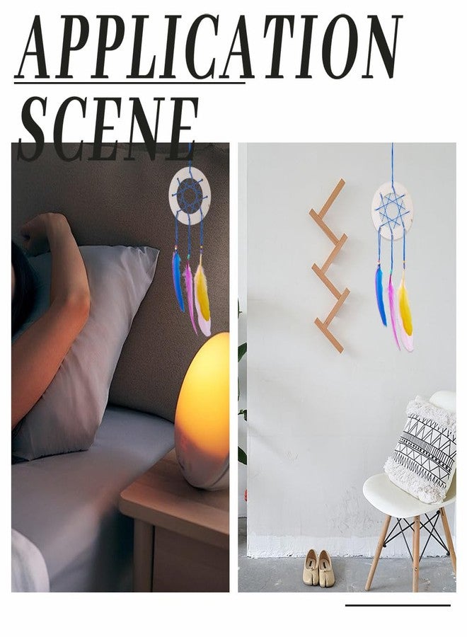 AHANDMAKER 8set DIY Dream Catcher Kits Colorful Handmade Dreamcatcher for Beginners Dream Catcher Include Yarn, Feather, Wreath Frame, Beads Craft Kit for Bedroom Car Decoration Craft Gift - Image 5