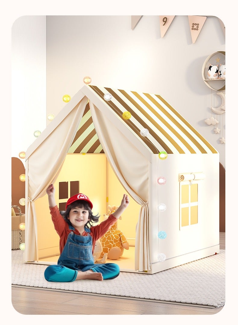 I LOVE KIDS Kids Tent With Triangular Flags, Large Play Tent House,Children's Indoor Bed Tent Game Room Furniture Toys for 3-6 Years Old Kids  - Image 4